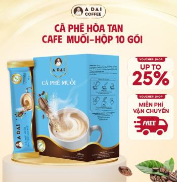 Cà phê Muối A Đại Hộp 10 gói (180g) - Chuẩn Hương Vị Cà Phê Thuần Việt, Dễ Sử Dụng