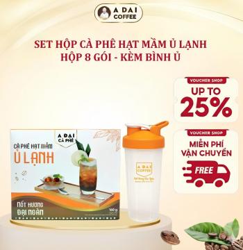 Cà Phê Hạt Mầm Ủ Lạnh A Đại Hộp Túi Lọc 8 gói (160g) - Túi Bánh Biscoff 25 chiếc